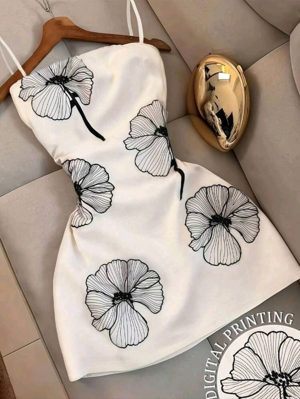 Resyla Floral Spaghetti-Strap Mini Dress